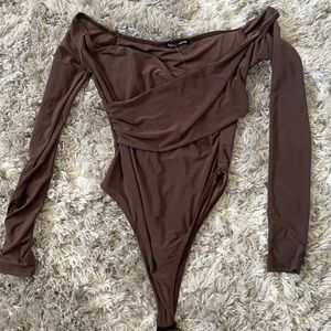 Off the shoulder body suit